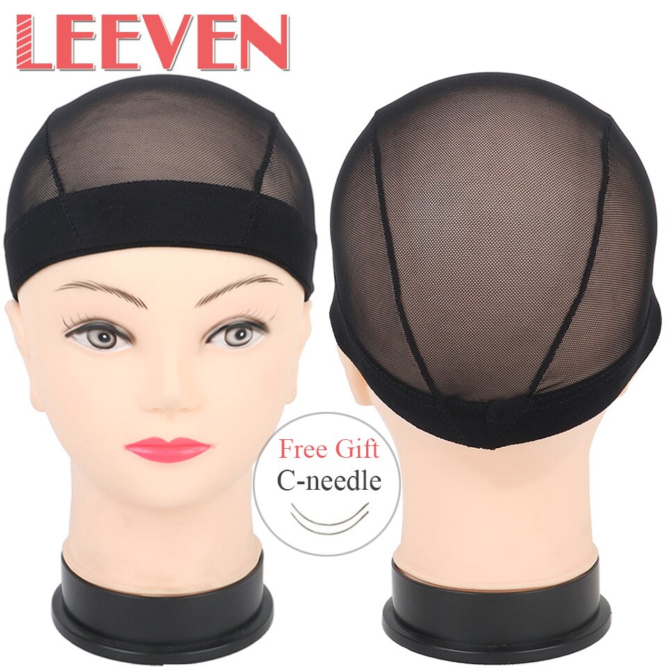 1 Pcs Black Haarnetjes Top Zwarte Elastische Nylon Haarnetje Pruik Maken Caps Gratis Grootte Stretch Dome Weave Cap 18 G/stks