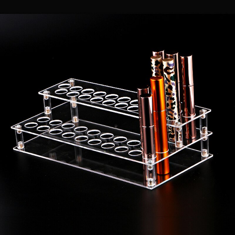 Transparant Clear Acryl 41-Gat Lippenstift Rack Lipgloss Nagellak Cosmetica Make Up Organizer Box Case Display Houder stand