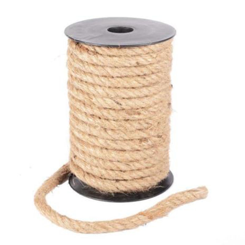 10m jute hampa rep garn snöre hantverkssmycken gör 4/6/8/10mm tjocka för boxpackning eller gör-det-själv-dekoration: 8mm