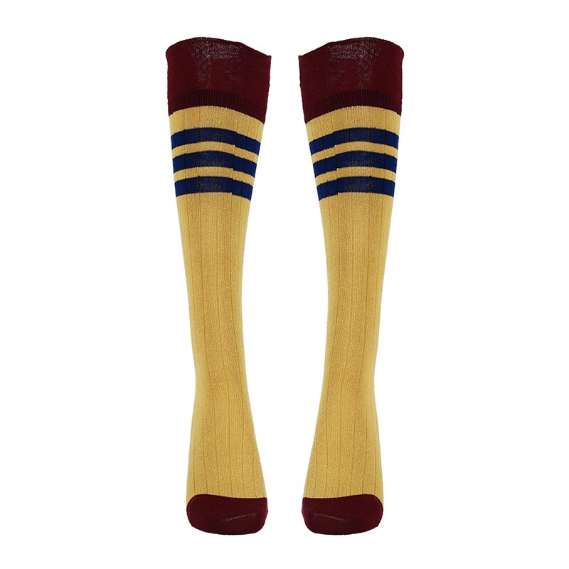 Koreaanse stijl kinder hoge overknee kousen meisjes studenten 4 kleuren gestreepte verdikking ademende kous dij
