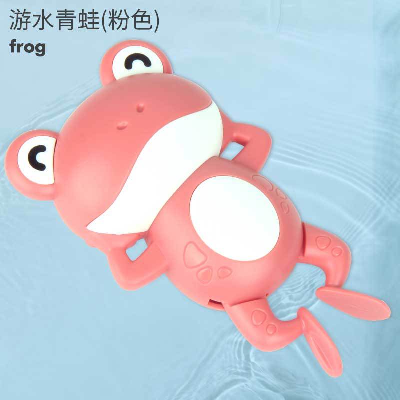 Giocattoli da bagno per bambini 0 12 mesi per bambini piscina gioco d&#39;acqua carica orologio animali granchio rana per bambini giocattoli d&#39;acqua regali: frog red