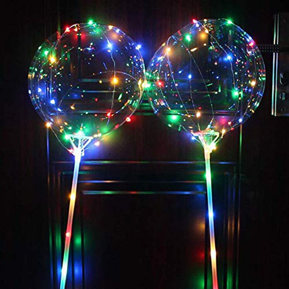 Réutilisable LED Lumineuse BALLON Transparent Rond Bulle Fête D'anniversaire Décoration De Mariage Ballon À BULLES Bébé Douche Enfants Jouet
