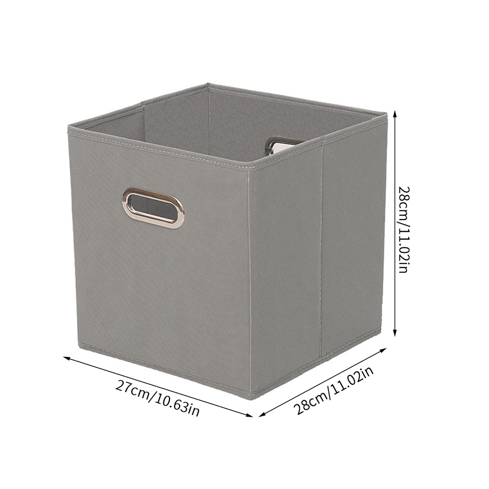Caja de almacenamiento de tela para libros, ropa, juguetes, almacenamiento de artículos diversos, armario plegable, cajón, organizador, contenedores, cesta: Negro