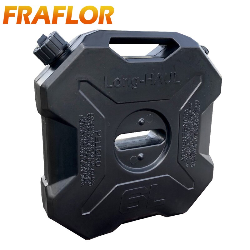 Bidon de rechange pour moto, 6l, vert et noir, Jerrycan, réservoir d&#39;essence et d&#39;huile, pichet de carburant, support de réservoir en plastique