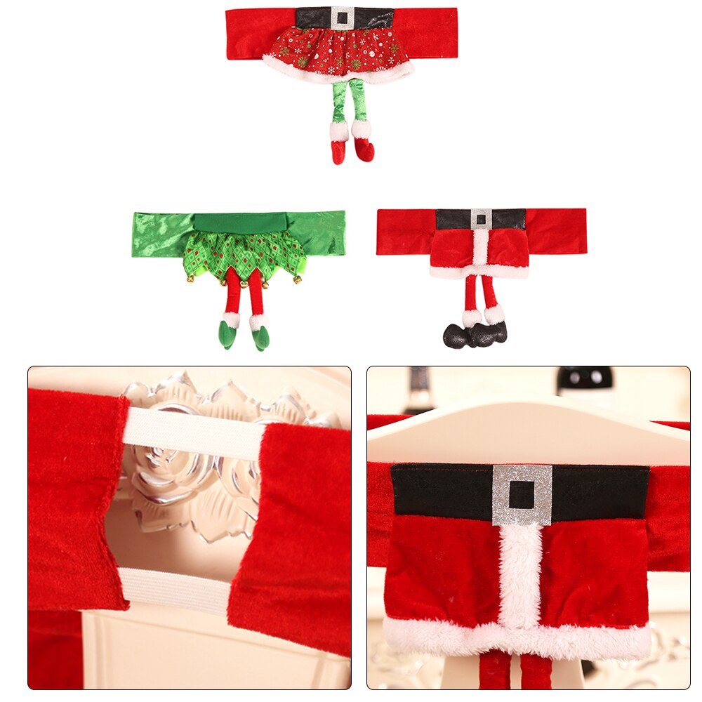 Sød julemands alf gir mønstre juledekorativt stolebetræk til familierestaurant komfortabelt maskinvaskbar boligindretning