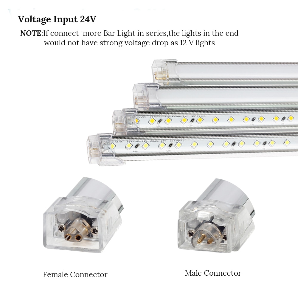 24V 2 STUKS 4 STUKS 50CM Led Bar Licht Aluminium Profiel Keuken Verlichting iTouch Sensor Ultra Dunne Onder kast Licht LED strip mount