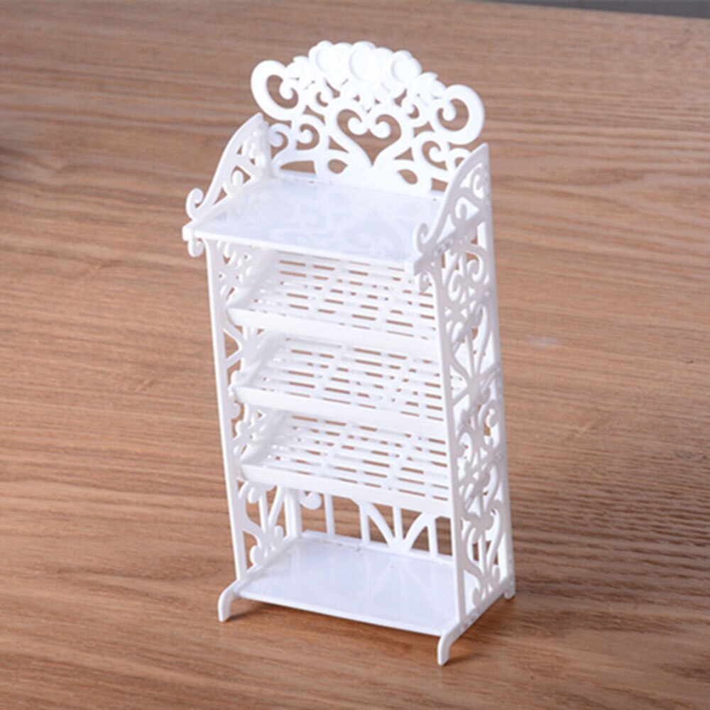 Citygirl White Plastic 5-layer Doll Shoes Rack Hollowed Shoe Shelt Playhouse Accessories