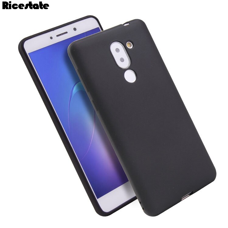 Huawei Honor 6X / Mate 9 lite / GR5 Silicone tpu Soft Back Cover for Huawei Honor 6X Frosted Matte solid colors Case: GR5 2017 / black