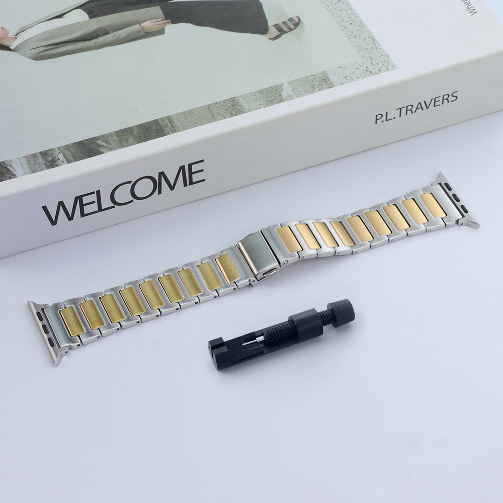 Metal Strap For Apple Watch 10 46mm Ultra 1 2 49mm Band Stainless Steel Correa For Iwatch 9 8 44mm 45mm Se 3 2 1 42mm Bracelet: Black Gray / 14mm