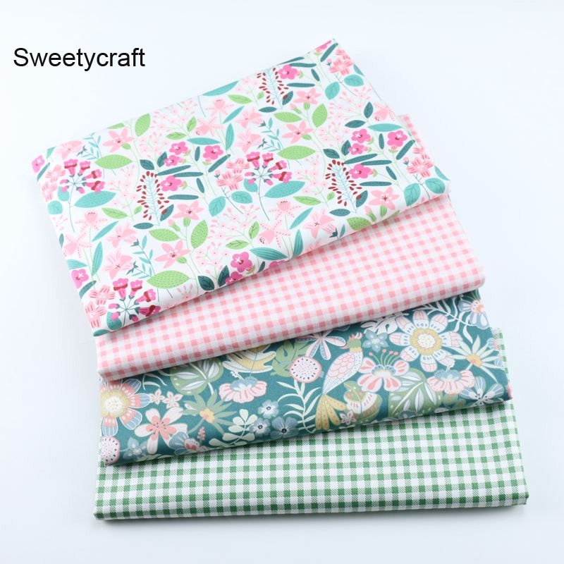 160*50cm fleur feuille impression coton tissu tela algodon patchwork baumwolle stoff pour bricolage couture ensembles de literie matériel accessoires