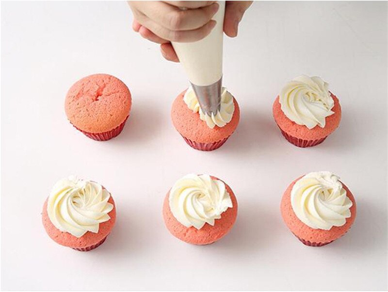 Lote de 20 unidades de bolsas para decoración de pasteles, manga pastelera desechable, boquilla de escarcha, bolsa ecológica para decoración de postres, herramientas de pastelería