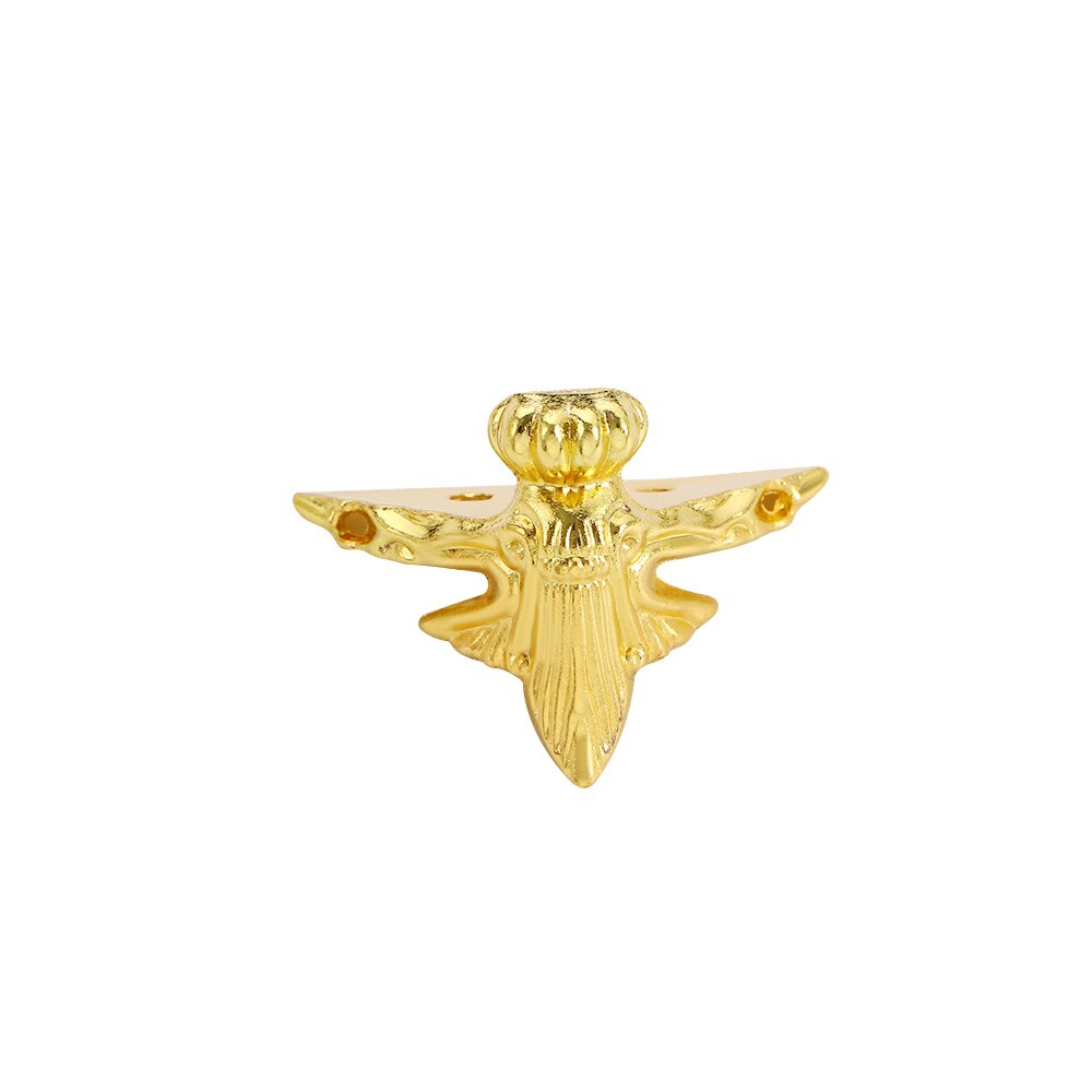 4 Pcs/lot Antique Wood Box Corner Brackets Protector Triangle Carved Decorative Bracket For Furniture Hardware