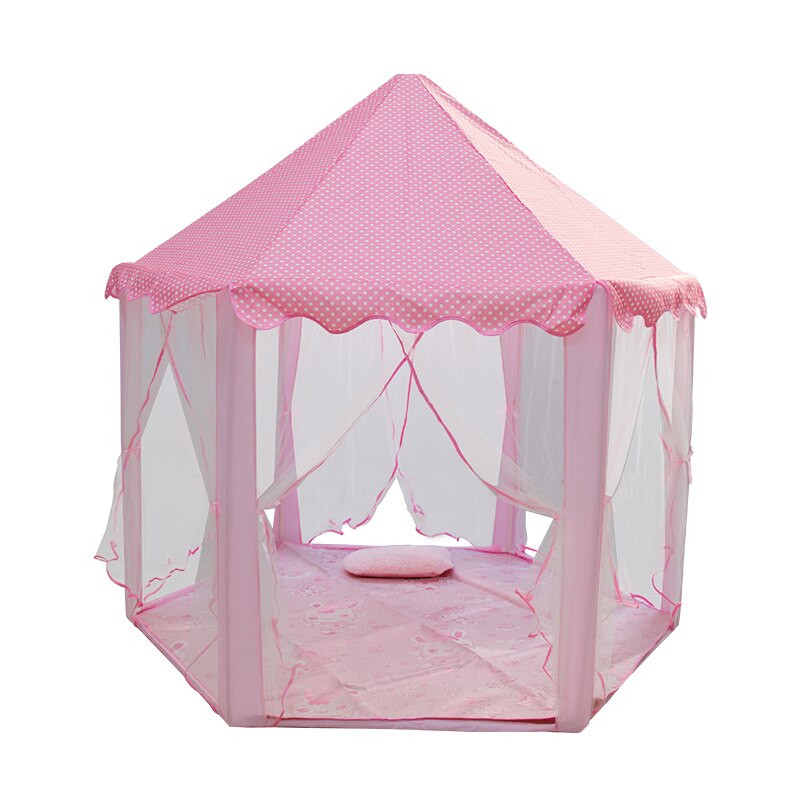 Imbaby Draagbare Kinderen Tent Baby Ballen Zwembad Pit Game Center Kids Castle Beach Tent Speelhuis Ster Lichten Montage snuisterij: Pink