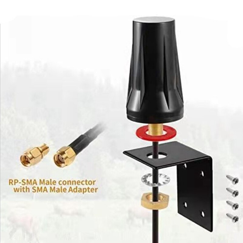 Antena Wifi para exteriores, equipo DTU 3G, 4G, 5G, enchufe SMA de todas las bandas, montaje en pared, pila de carga
