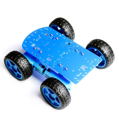 Car Raspberry Pi Car Tracking Obstacle Avoidance Ultrasonic Smart Car Robot Chassis Kit Diy: Blue