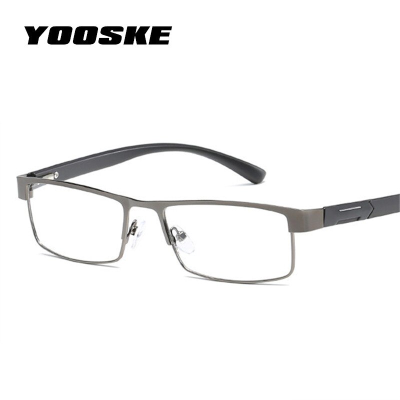 YOOSKE lentes no esféricos gafas de lectura hombres aleación de titanio presbicia gafas con dioptrías hipercopia gafas de prescripción