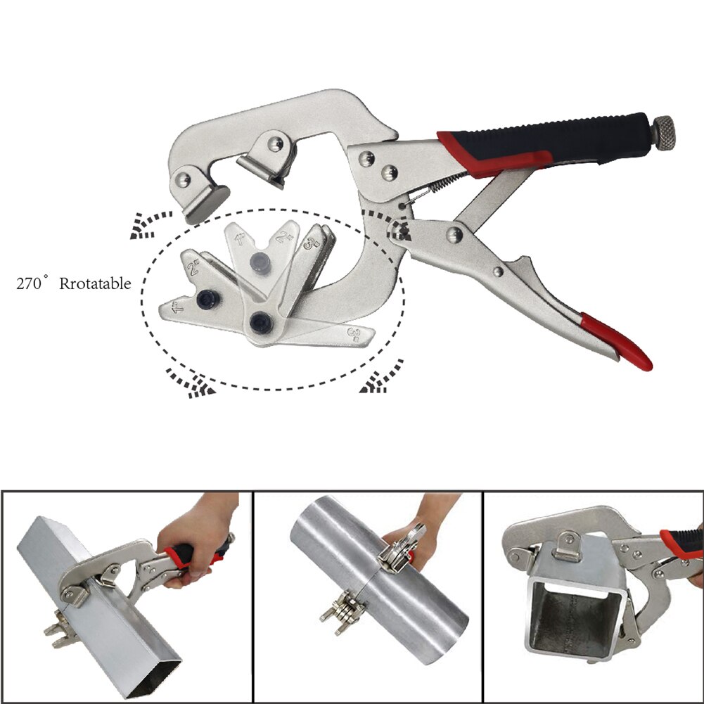 Welding Pliers Welding Clamps Steel Vigorous Pliers Right Angle C Angle Clamps Clamp Nozzle Adjustable Welding Pipes Clamp