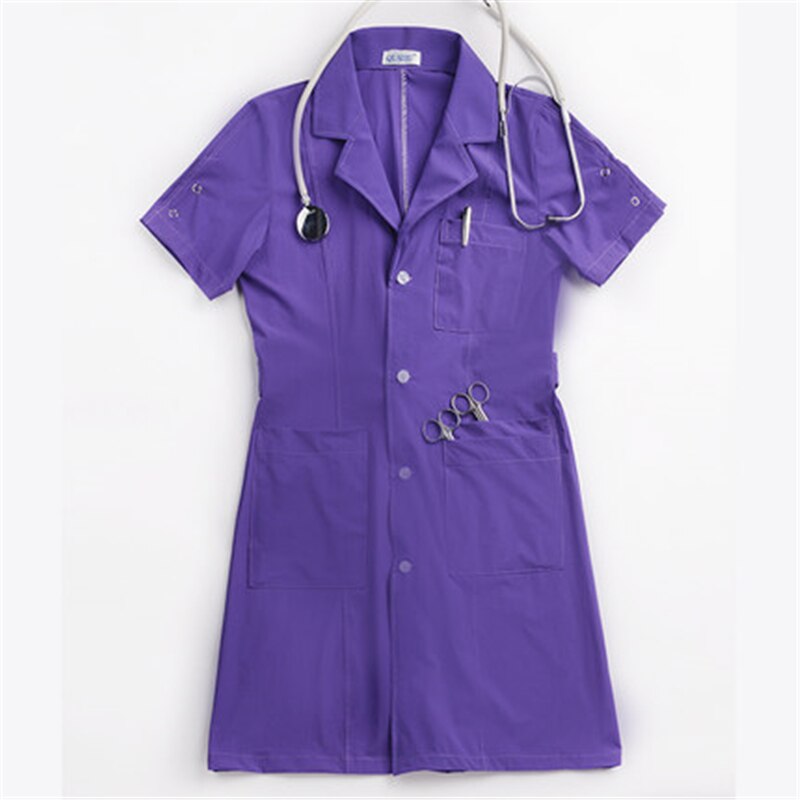 Koreaanse versie van witte jas artsen dragen korte mouwen schoonheidssalon uniform tandartsen medische plastic ziekenhuis huid management