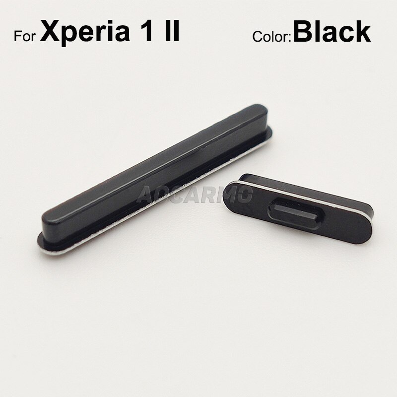 Aocarmo Volume Button Camera Switch Key Buttons Replacement For Sony Xperia 1 II X1ii XQ-AT52 XQ-AT51 SO-51A MARK2: black