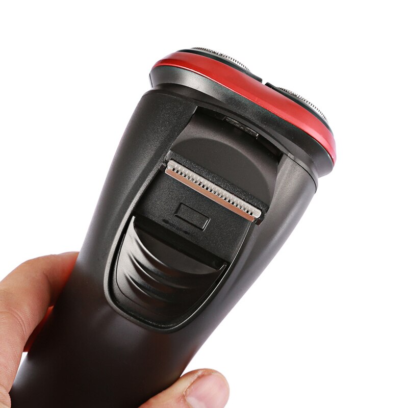 Kemei 3d elektrisch scheerapparaat, oplaadbaar elektrisch scheerapparaat, afwasbaar, drievoudig mes, scheerapparaat voor mannen, baardtrimmer 40d