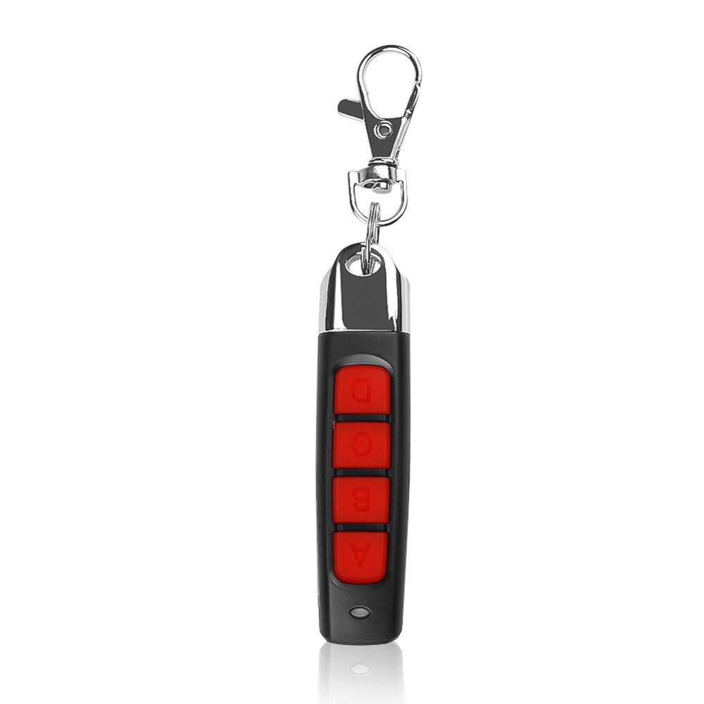 4 Buttons Multifunction Remote Control 433MHZ Wireless Transmitter Garage Gate Electric Door Copy Controller Anti-theft Lock Key: Red
