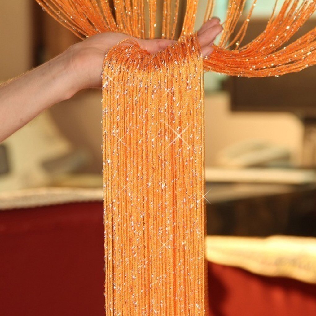 Newest Crystal Curtain Flash Line Shiny Door String Curtain Wall Panel Edge Window Room Divider Blind Tassel Screen