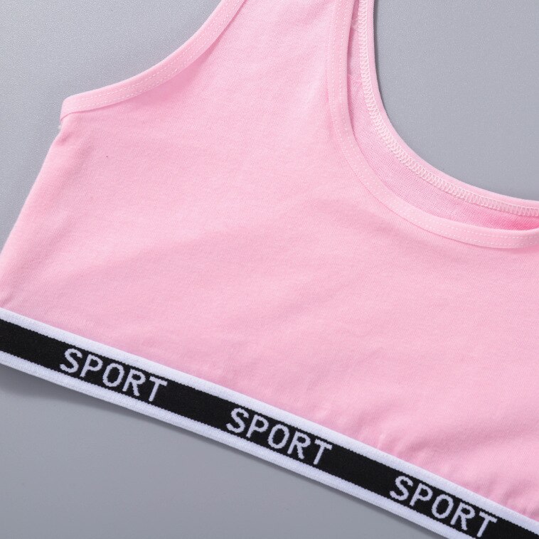 Kinderbeha katoenen meisjesbeha's ondergoed beha verstelbare schouderband tienerlingerie training zomer kleine meisjes grote 8-15y