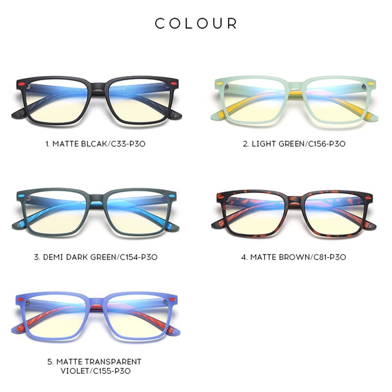 Tr90 Children Kids Boy Girl Blue Light Blocking Rivet Glasses Square Acetate Clear Lens UV400 Computer Gaming Eyeglasses Frame