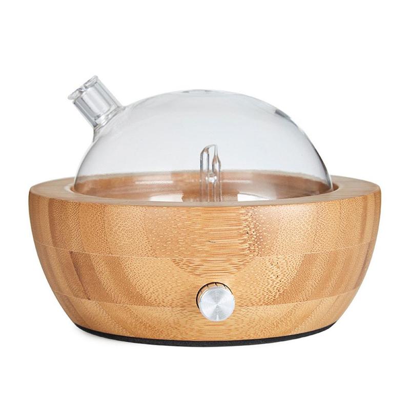 Difusor de aceite esencial nebulizante sin agua para el mejor de oficina, vidrio de colores Led para el hogar, aromaterapia, madera de haya, 25Ml, L0F0