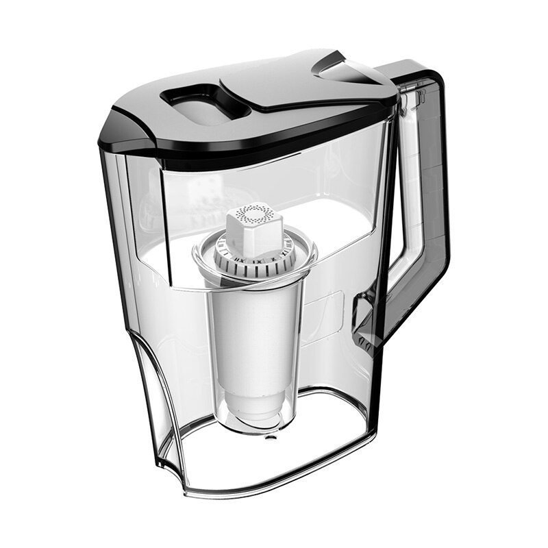 2.5l vannholdige vannrensere alkaliske filter vannkokere kjøkken vannrensingsfilter (med filter): Svart