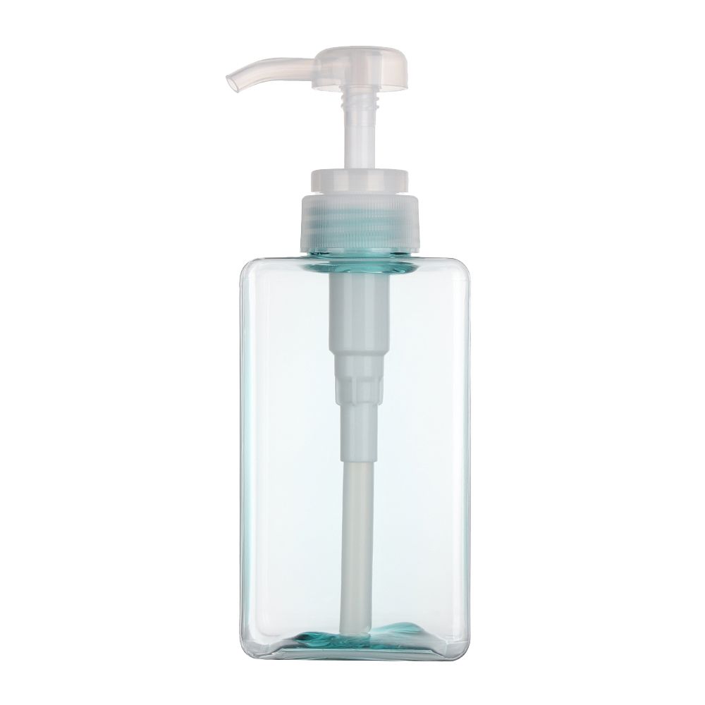Botella cuadrada transparente de 650ml, botella de jabón líquido para Mousse batida, puntos de embotellado, champú, loción, Gel de Ducha: Blanco