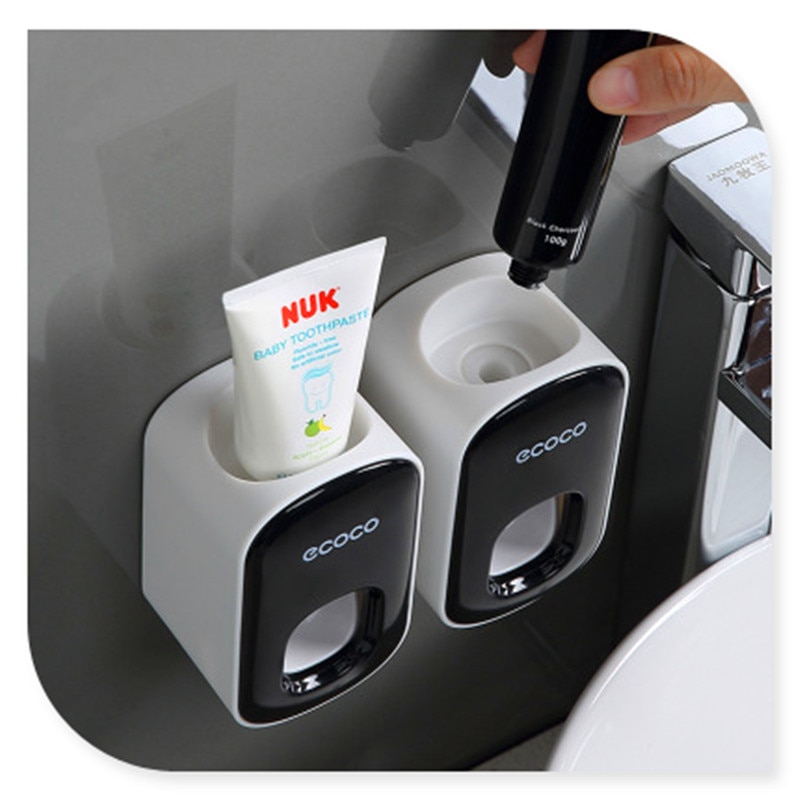 bathroom accessories set automatic toothpaste dispenser toothpaste extruder wall mount bracket toothbrush extruder brac