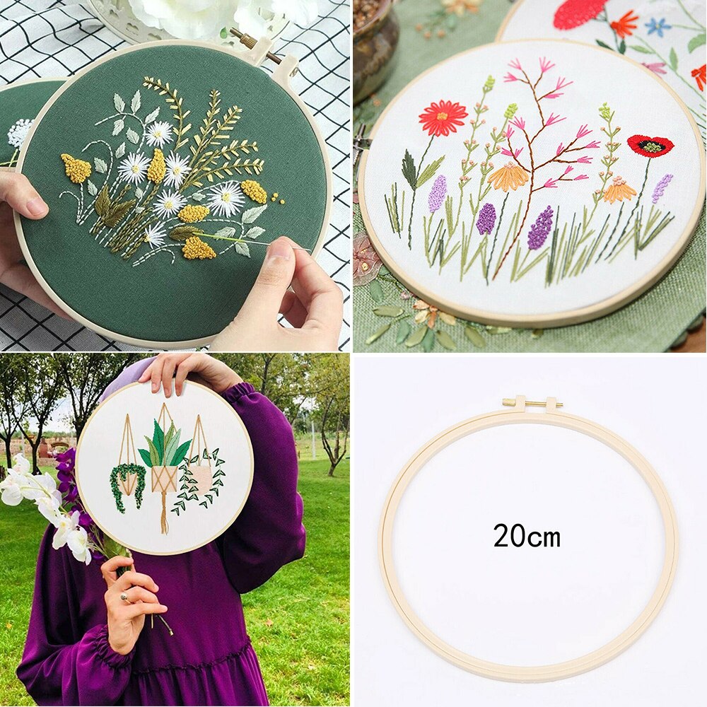 100%  mærket gør-det-selv broderi begyndersæt fortrykt blomstermønster korssting holdbart og praktisk at bruge