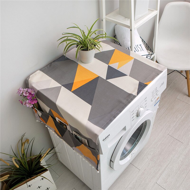 Household Dust-proof Cover Cotton Washing Machine Covers Tumble Dryer Laundry Gadgets Pocket Organizer Product Accessories Stuff