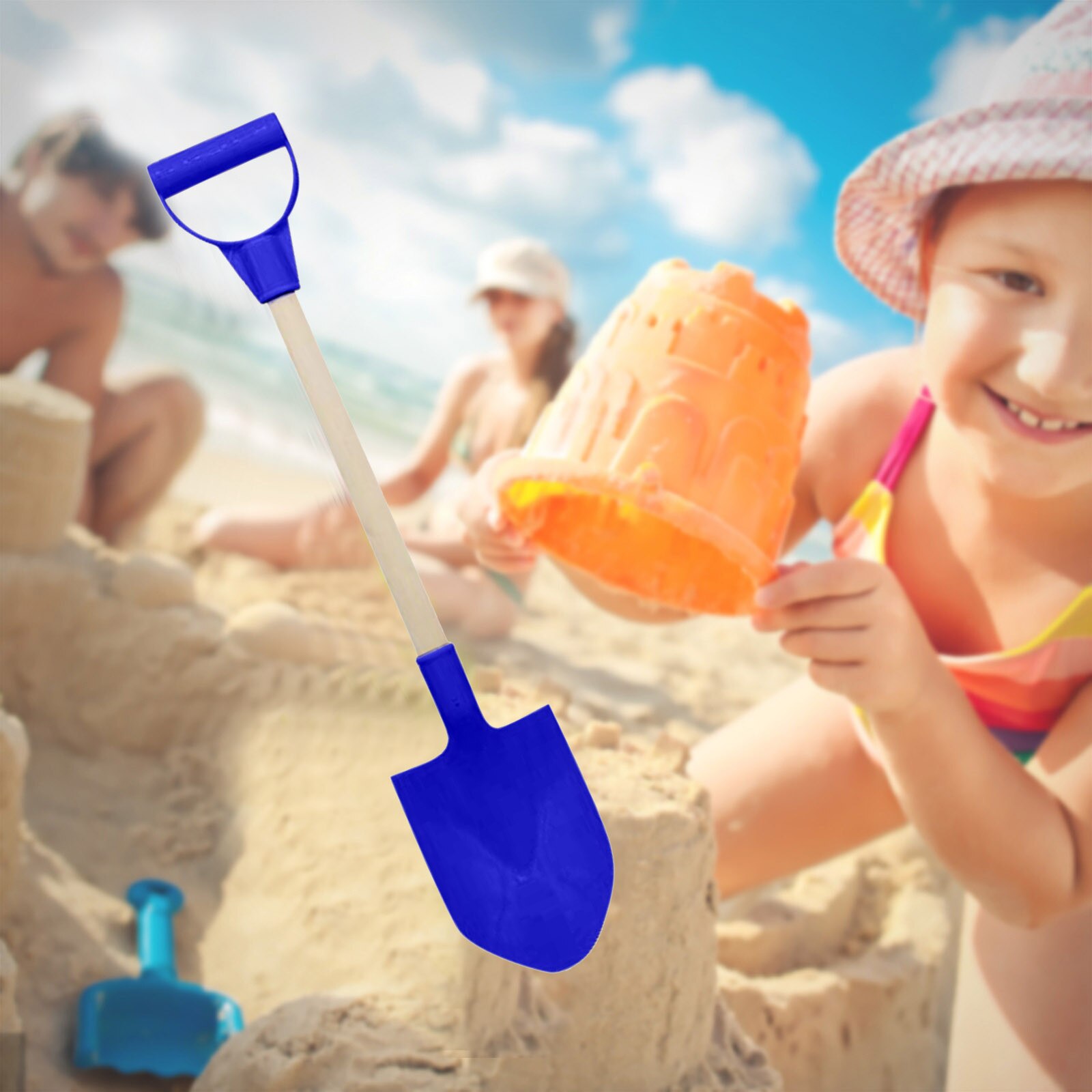 Kinderen Sneeuw Schop Kinderen Strand Schop Met Houten Steel Handvat Huishouden Multifunctionele Licht Gewicht Tool Schop
