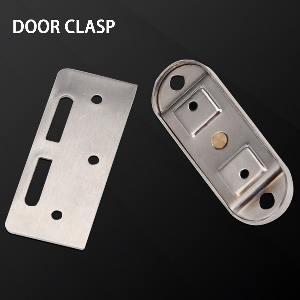 Barn Door Lock Home High Security 90 Degree Safety Bolt Sliding Buckle Anti Theft Right Angle Curved Stainless Steel Universal