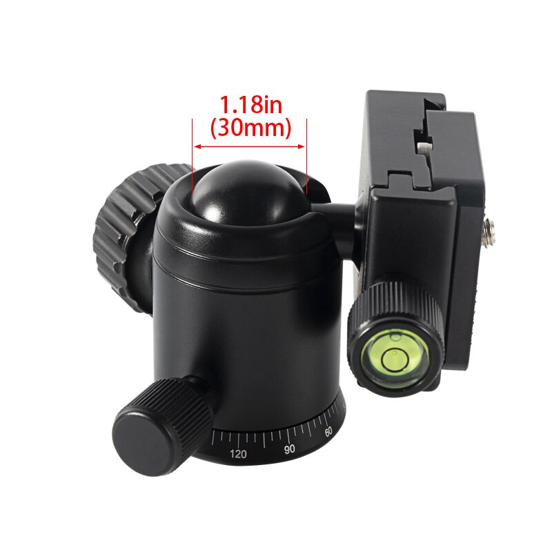 Panoramic ball head aluminum alloy 360 degree horizontal rotation arca swiss tripod head suitable for SLR camera monopod tripod