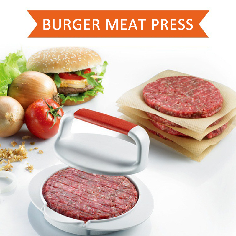 Tung hamburger presse burger kød oksekød grill patty maker form køkken grill værktøj latware sæt bestik burger kød presse