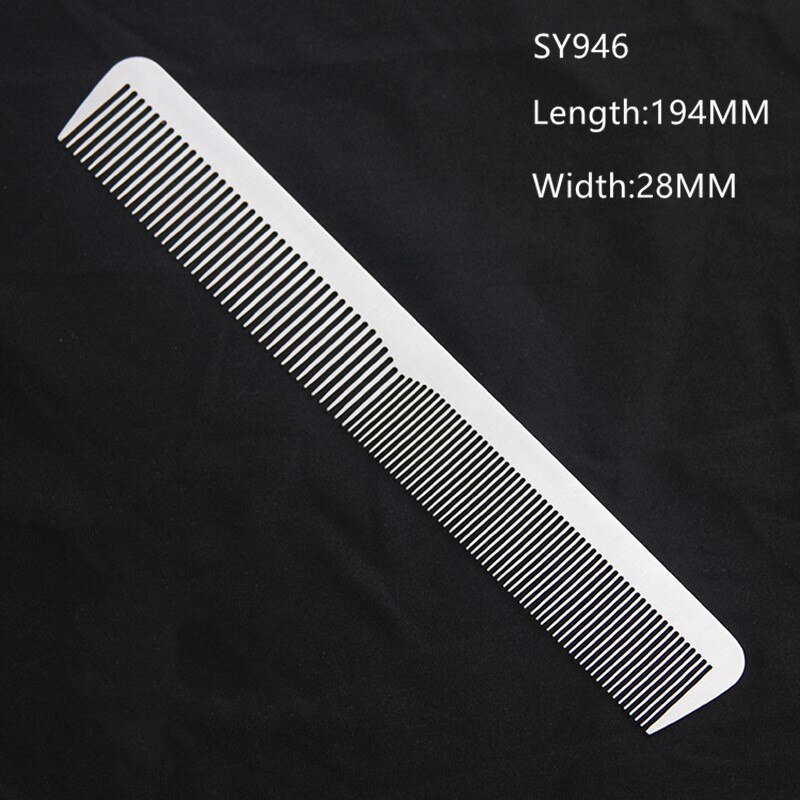 Edelstahl Silber Metall Friseur Kamm Friseur Salon Kämme Entwirren Haar Schneiden Werkzeuge für Männer und Frauen: SY946