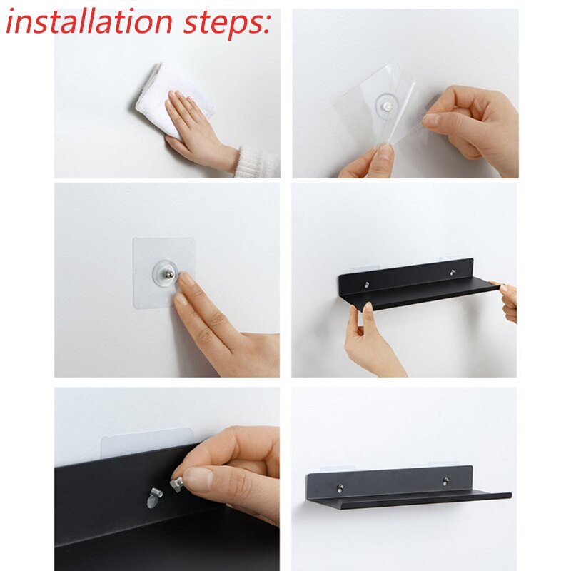 One-word Partition Shelf Nordic Modern Simple Home Decoration Living Room Bedroom Bathroom Wall Hanging Free Punch Display Stand