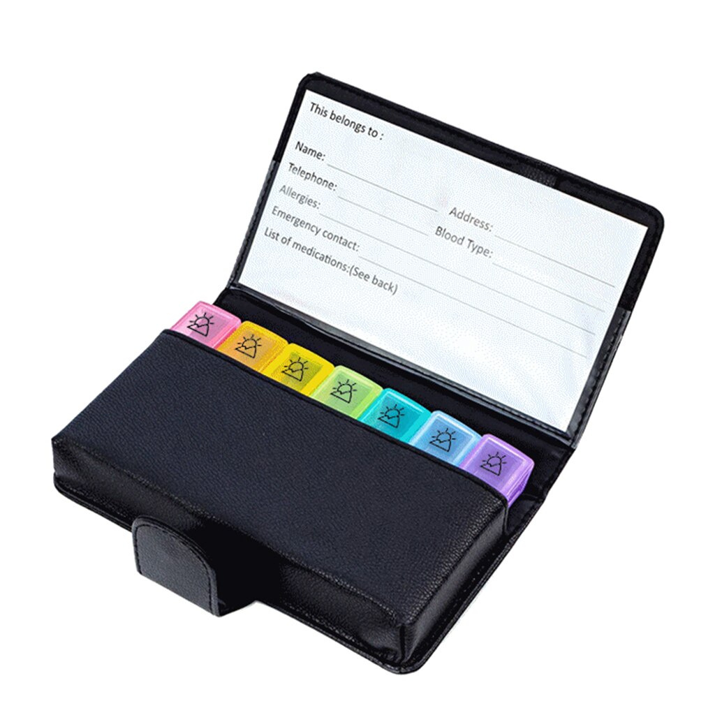 28 Slots 7 Day Pill Medication Dispenser Organizer Box For Vitamins