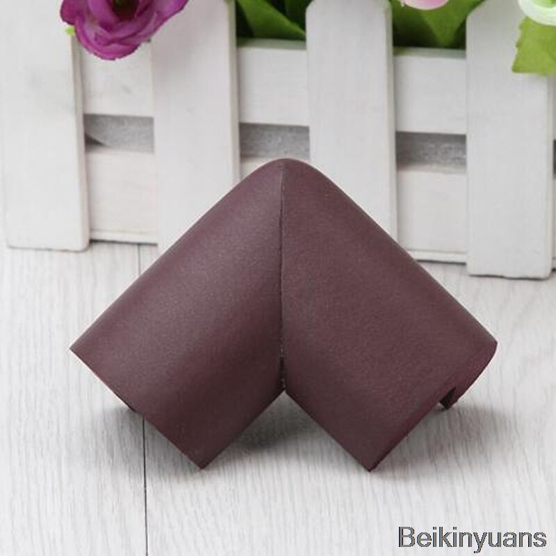 2018 4 szt. W kształcie litery L poszerzone zabezpieczenie przed kolizją ochraniacz narożny zabezpieczenie przed dziećmi kąt bezpieczeństwa ochrona krawędzi kąt: brązowy