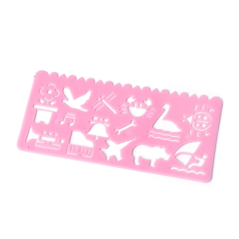 4x Plastic Animals Vehicles Instruments Stencil Set For Kids Art Painting G92E