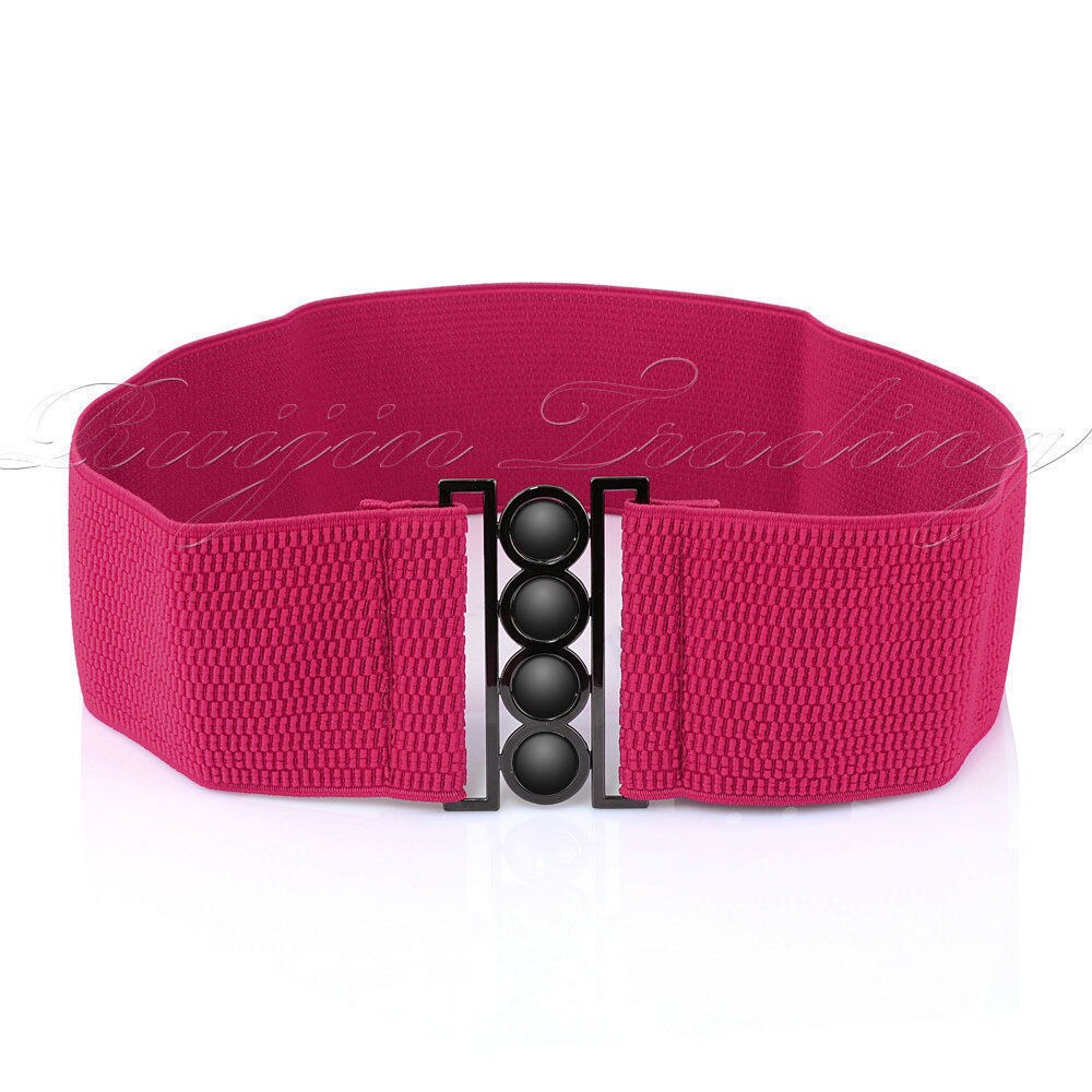 Vrouwen collectie Stretch Gesp Taille Riem Brede Elastische Cinch Corset Tailleband: Roze