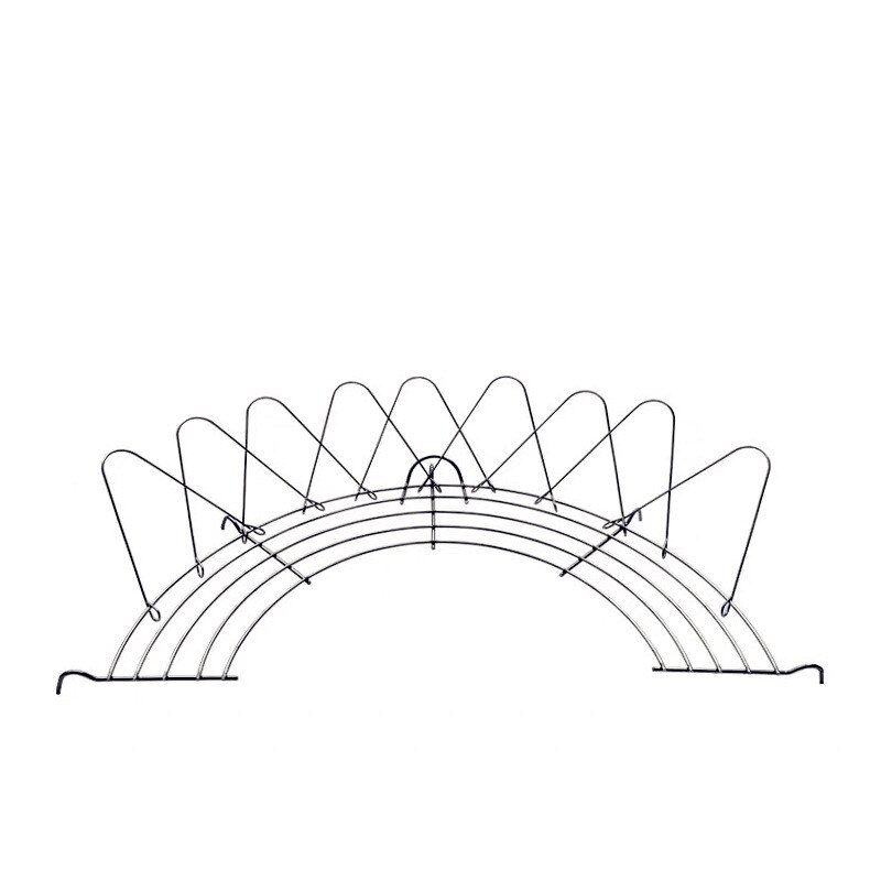 Multi-function Frying Oil Filter Rack Stainless Steel Semicircle Steaming Drain Oil Holder Kitchen Cooking Foldable Gadgets: 32CM