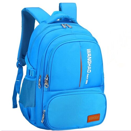 Suitable for grades 1-9 Children Orthopedic School Backpack School bags For boys Waterproof Backpacks Kids satchel Schoolbgs: S sky blue