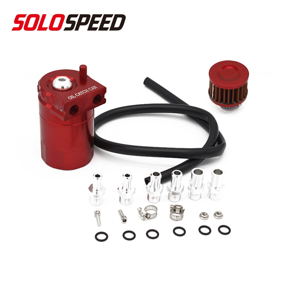 Oil Catch Can Reservoir Tank Universal Baffled Aluminum With 9mm 15mm Fittings Oil Dipstick Black Occ024 I3968401684