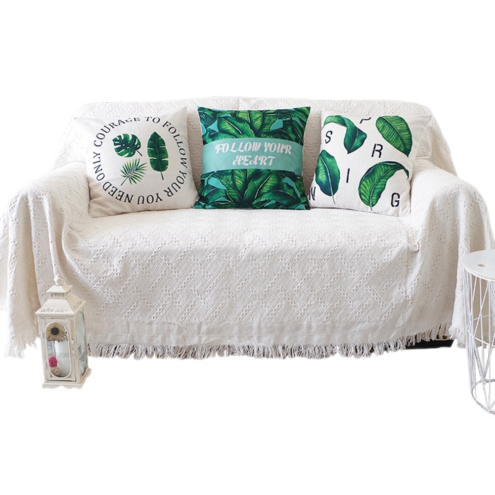 Wasbare Meubels Protector Fringe Gooi Deken Lichtgewicht Zachte Sofa Cover Boerderij Outdoor Gooi Dekens Sofa Handdoek