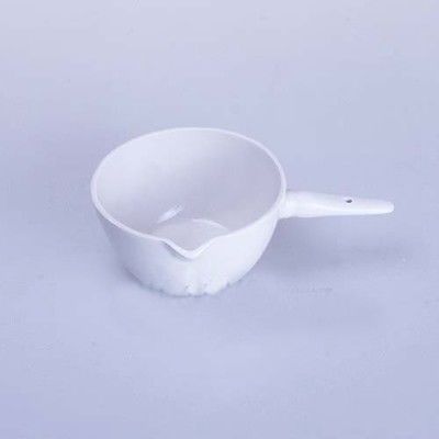 Plato de evaporación de cerámica de 70 ml, base redonda con mango para laboratorio de química