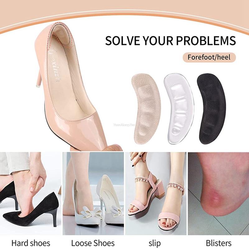 Almohadillas para zapatos de tacón alto, almohadillas antideslizantes para sandalias, pies antidesgaste, protectores de talón de silicona para zapatos de mujer, protector de talón